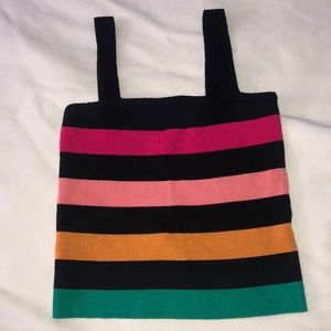 Striped color block tank